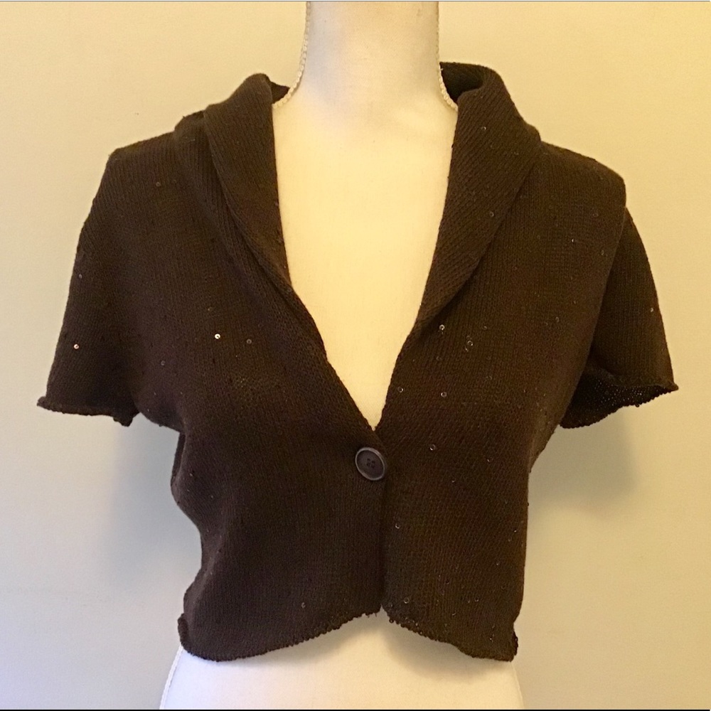 Brunello Cucinelli Sparkly Sequins Linen Top - image 1